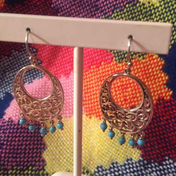 Silver Dangle Earrings - Picture 4 of 4