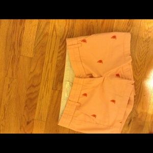 J. Crew Chino size 6 with embroidered sailboat