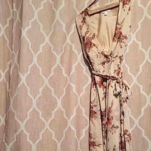 Long silk wrap Banana Republic dress