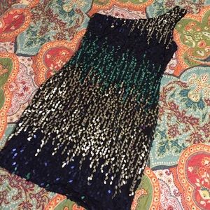 One shoulder sequin party dress
