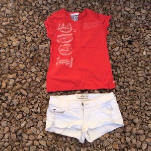 Red Hara Juku Lovers Tee w HJ Girl on Back