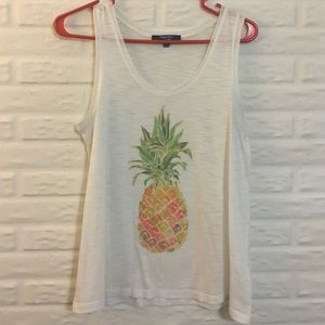 White Pineapple Tank Top