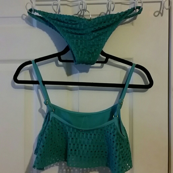 Blue Roxy Bathing Suit - Picture 2 of 4