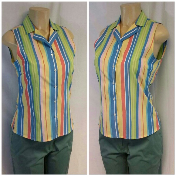NWT, ANNEX, Button Up Sleeveless Top, size Small - Picture 2 of 7