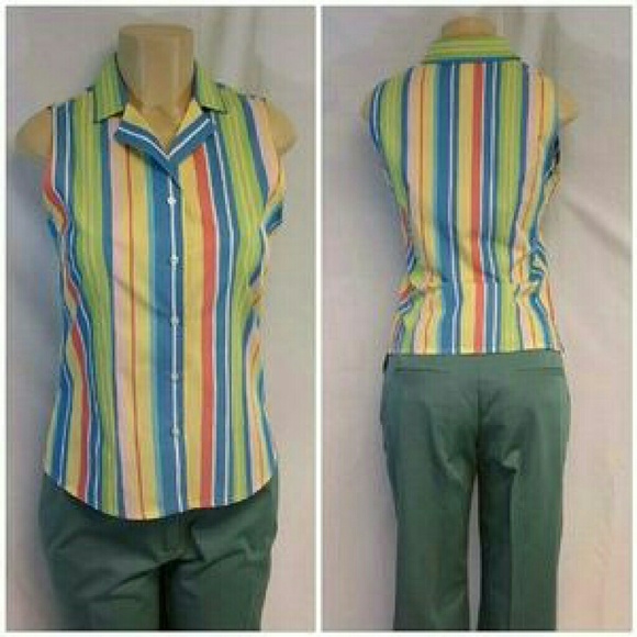 NWT, ANNEX, Button Up Sleeveless Top, size Small - Picture 4 of 7