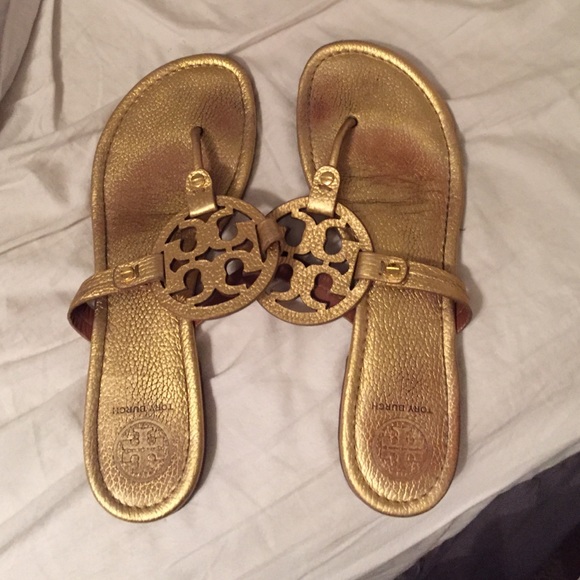 Tory Burch Shoes - Gold Tory Burch Miller Flats