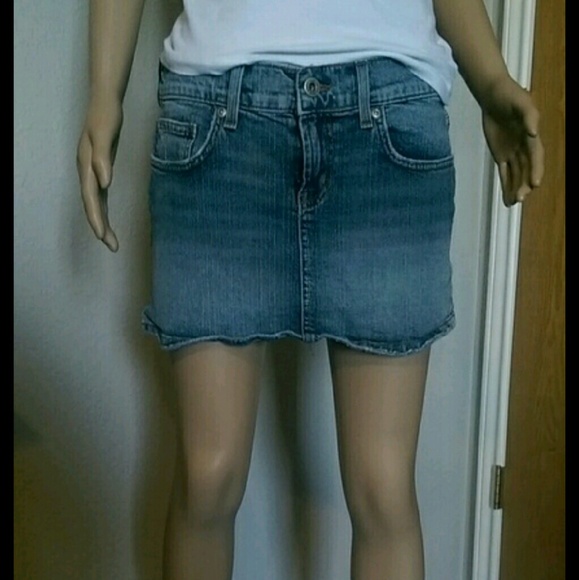 Denim mini skirt