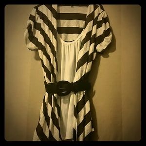 Brown and tan stripped shirt size xl