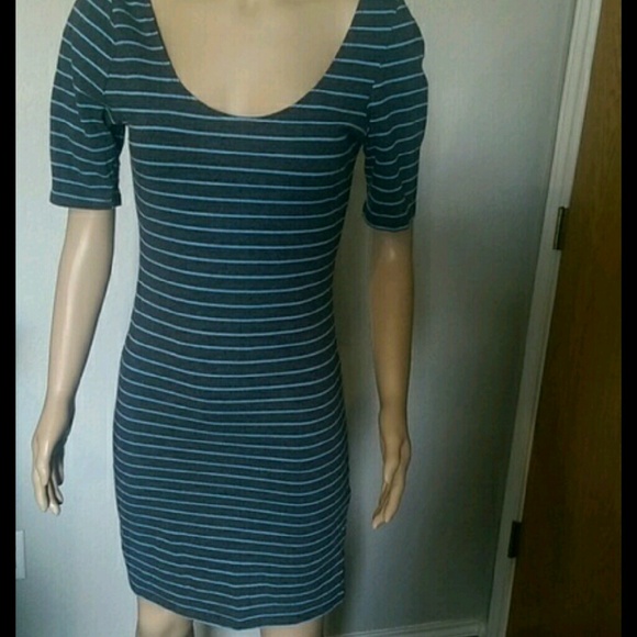 Striped bodycon dress