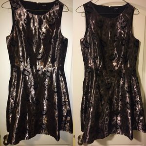 Leopard print, metallic style dress