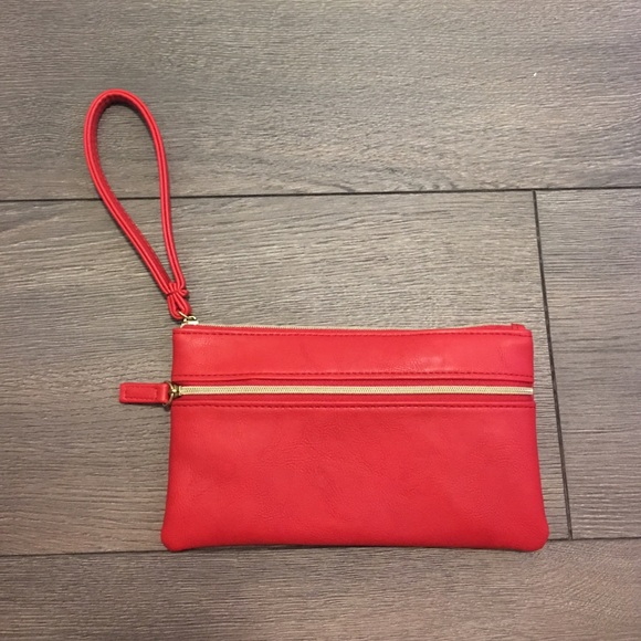 Red wristlet with charger connected inside!