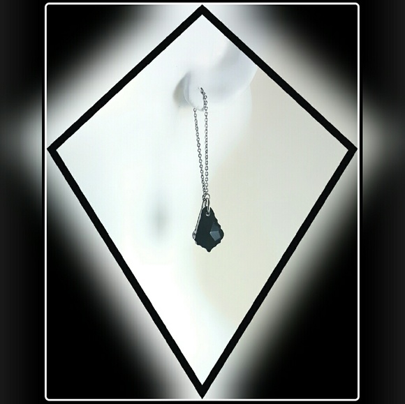 Black Maple Leaf Cut Chandelier Glass Threaders