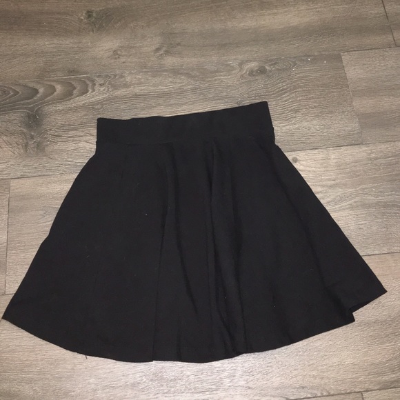 Black Cotton Flowy skirt