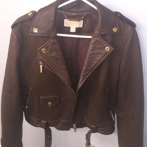 ✨NEW MICHAEL KORS LEATHER JACKET - Worn < 5x ✨
