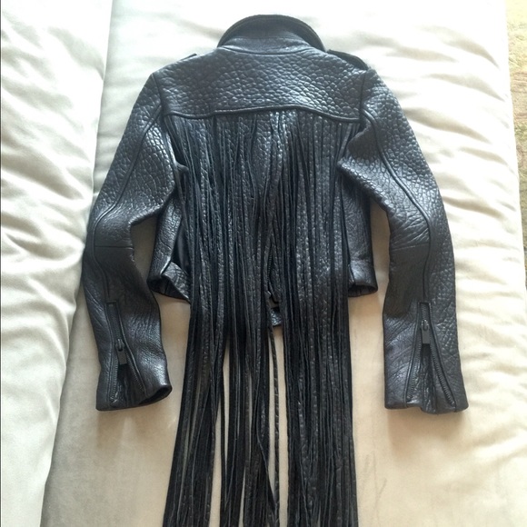 Leather fringe jacket( PRICE IS FIRM)