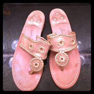 Jack Rogers gold sandals