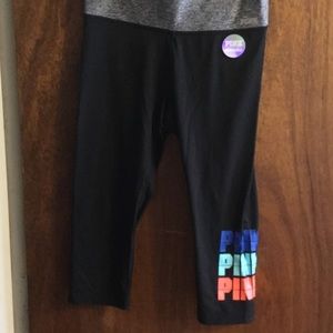 Pink reversible yoga pants