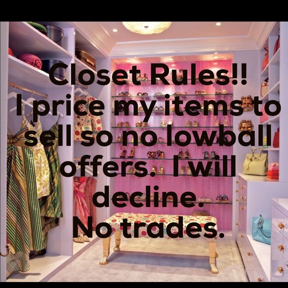 PLEASE READ!! CLOSET RULES!! - Picture 1 of 1
