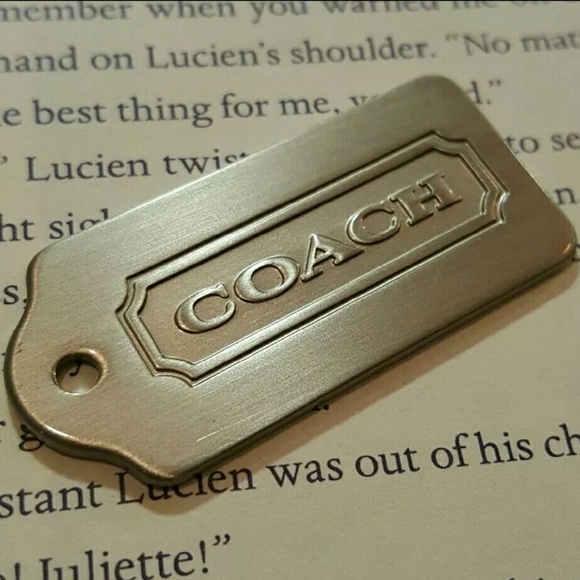 Coach brushed nickle/ silver hangtag - Picture 1 of 4