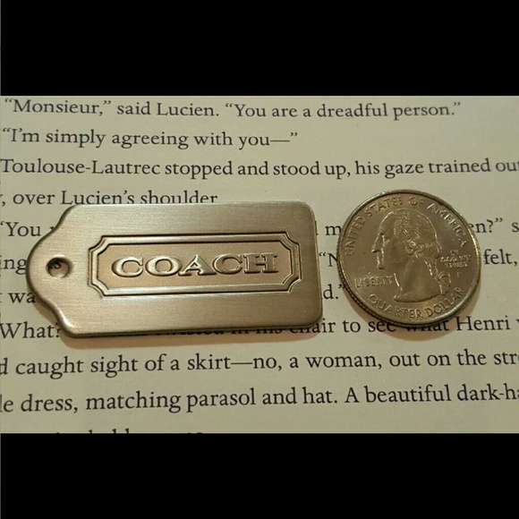 Coach brushed nickle/ silver hangtag - Picture 3 of 4