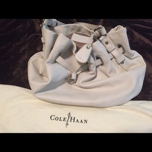 Soft white leather Cole Haan purse