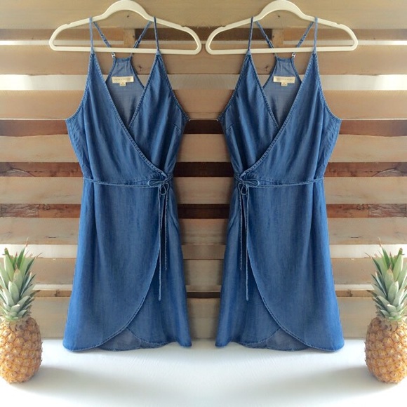 SOLD OUT!!!! Tencel mini wrap dress