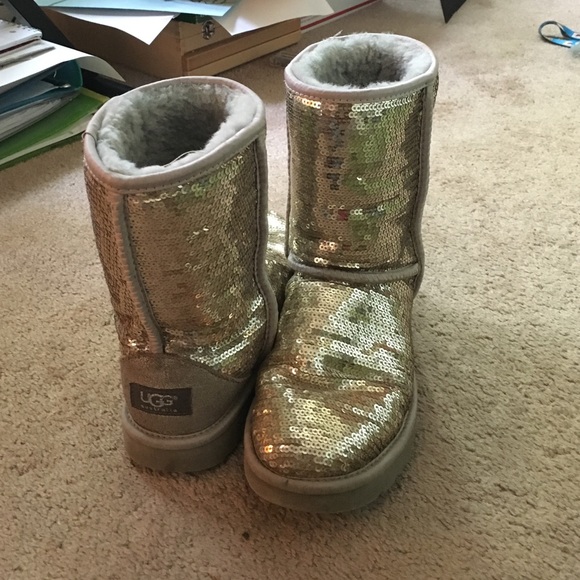 Gold Sequin Uggs