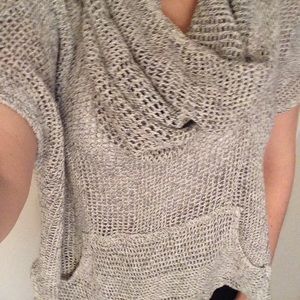 ⚡Anthropologie cowl neck open weave sweater⚡️