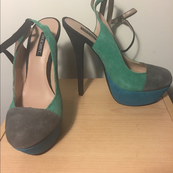 Shoemint color block platform heels - Picture 3 of 4