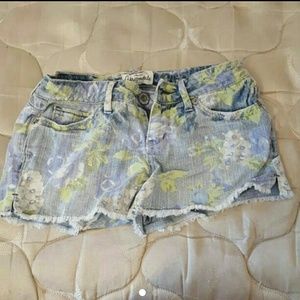 Floral Jean shorts
