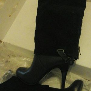 Black  long boots great condition worn 2xs