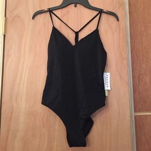 Black one piece swimsuit