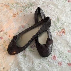 Talbots size 9, ballet slippers, brown metallic