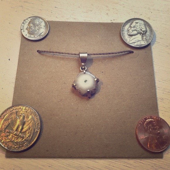 Solar Quartz on Silver Nepal Pendant