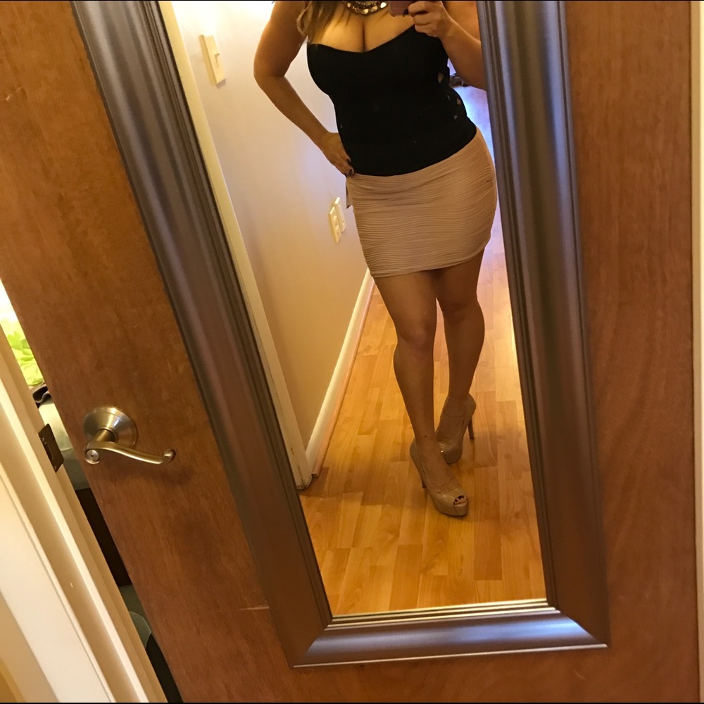 Pretty Pale Pink mini skirt.