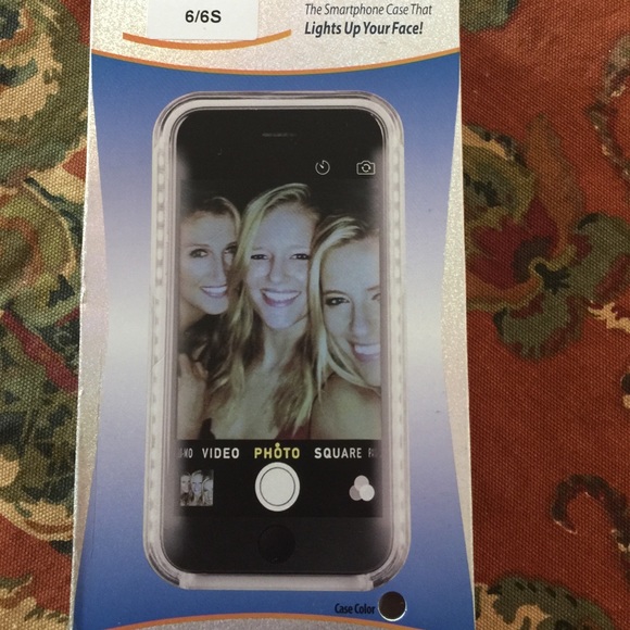 Light up case for selfies - fits 6/6s phone.