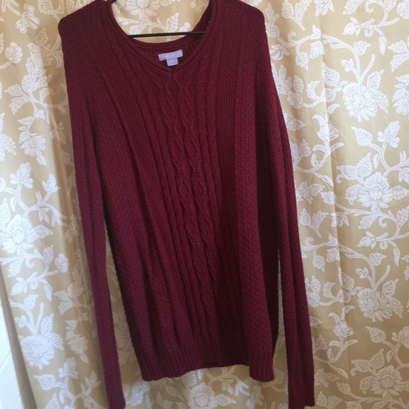 Burgundy Knitted sweater - Picture 1 of 2