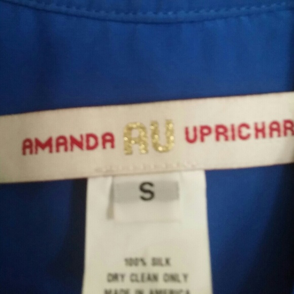 Blue silk dress - Picture 3 of 4