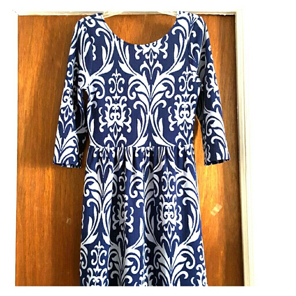 Beautiful Blue and Periwinkle Brocade dress