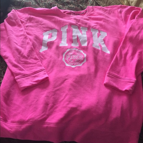 3/4 length pink pullover