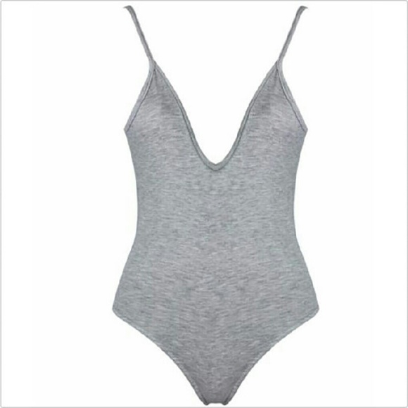 Deep V Neck  Bodysuit - Picture 2 of 4