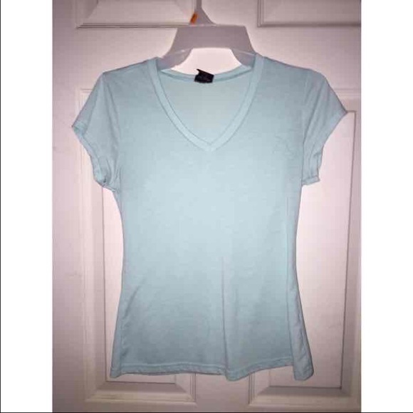Baby blue v neck