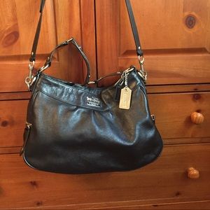 Beautiful black leather COACH handbag