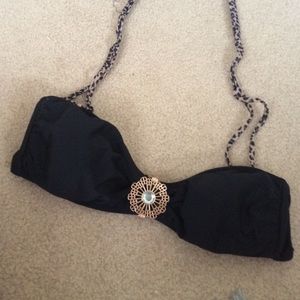 Bikini black swim top