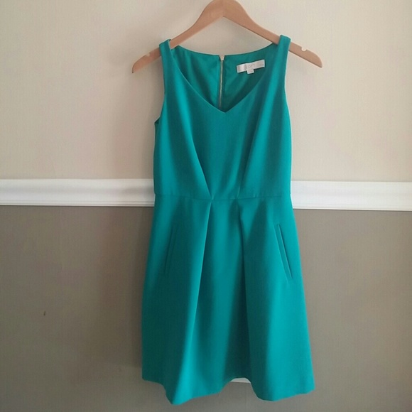 Teal sleeveless dress with pockets!!