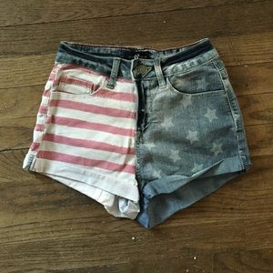High Waisted Shorts - Stars and Stripes - XS