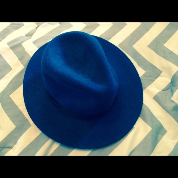 Navy Wool Fedora Hat💙