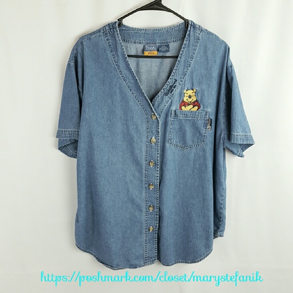 pooh Tops - Denim Winnie the Pooh Shirt size 20W