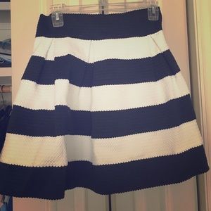 Black and White striped skirt