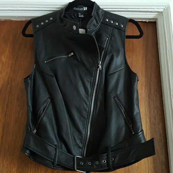 Faux Leather Vest